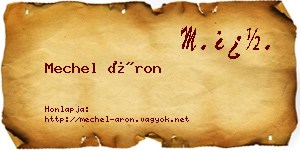 Mechel Áron névjegykártya